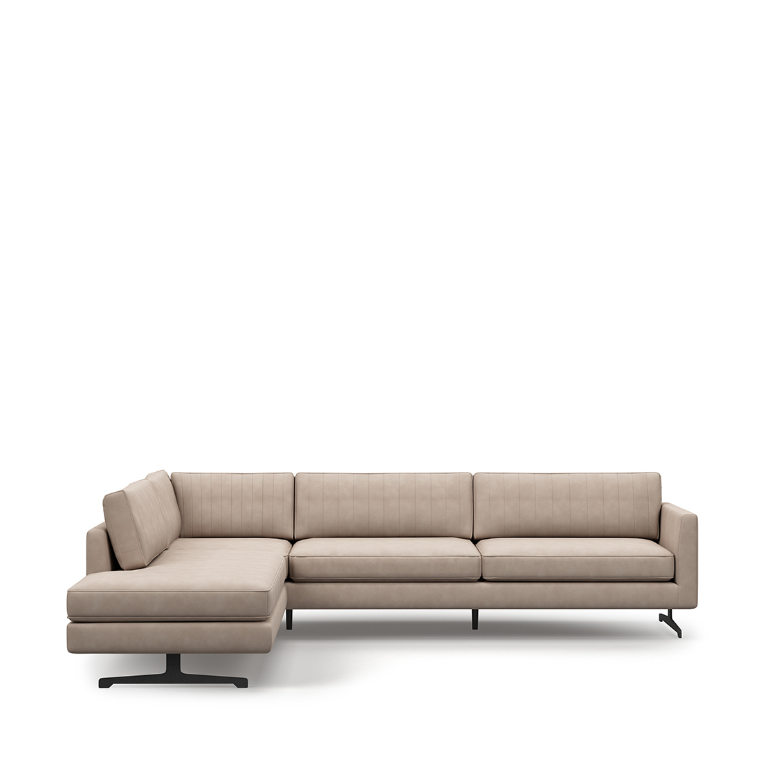 Rivièra Maison - The Camille Corner Sofa Left, recycled weave, brompton beige - Kleur: beige