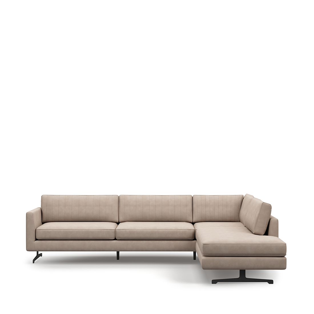 Rivièra Maison - The Camille Corner Sofa Right, recycled weave, brompton beige - Kleur: beige