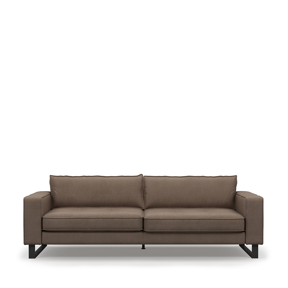 Rivièra Maison - Scott Sofa 3,5 Seater, recycled weave, bottle brown - Kleur: Fles Bruin