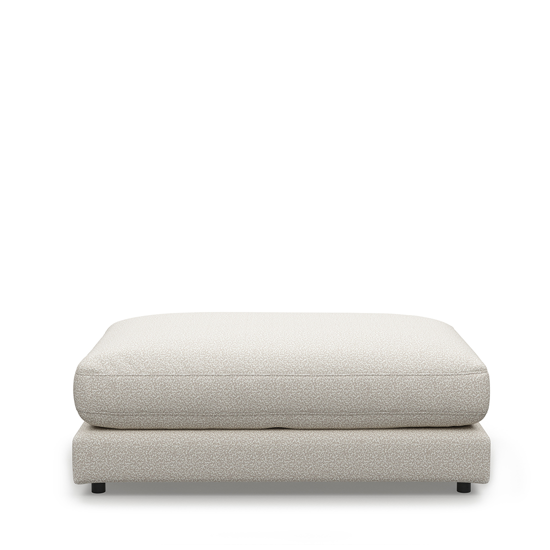 Rivièra Maison - Stephen Footstool, bouclÃ©, simply white - Kleur: Gewoon Wit