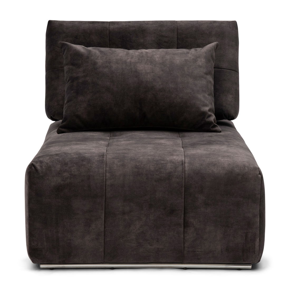 Rivièra Maison - The Mark II Chaise Longue, velvet, grimaldi grey - Kleur: Grimaldi Grijs