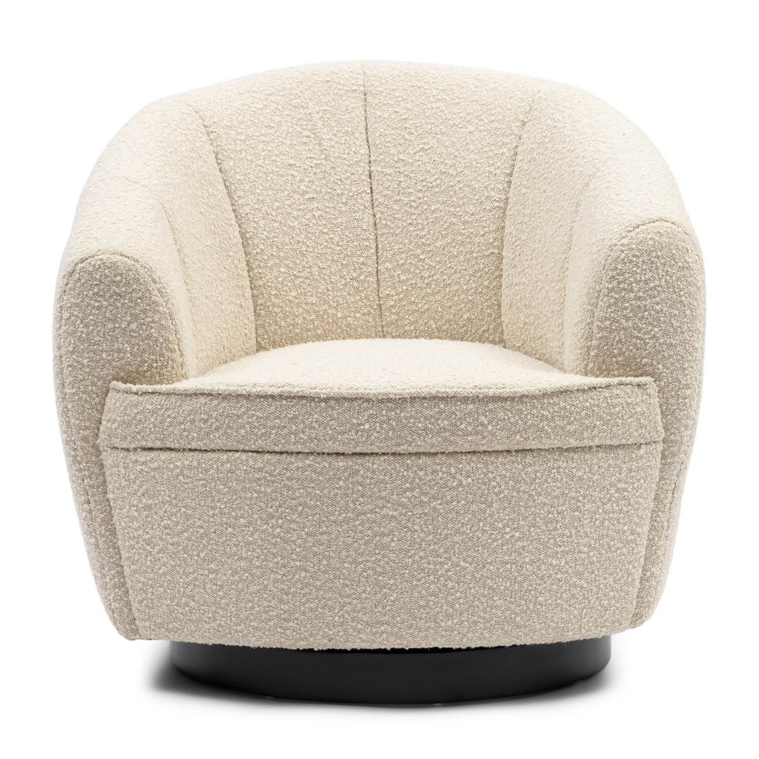 Riviera Maison Fauteuils - The Countess Swivel Armchair - Wit - Bouclé