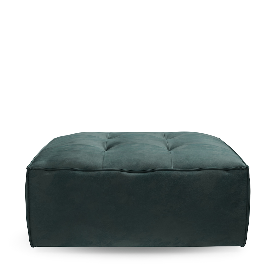 Rivièra Maison - Brandon Footstool, velvet IV, turquoise - Kleur: Turquoise