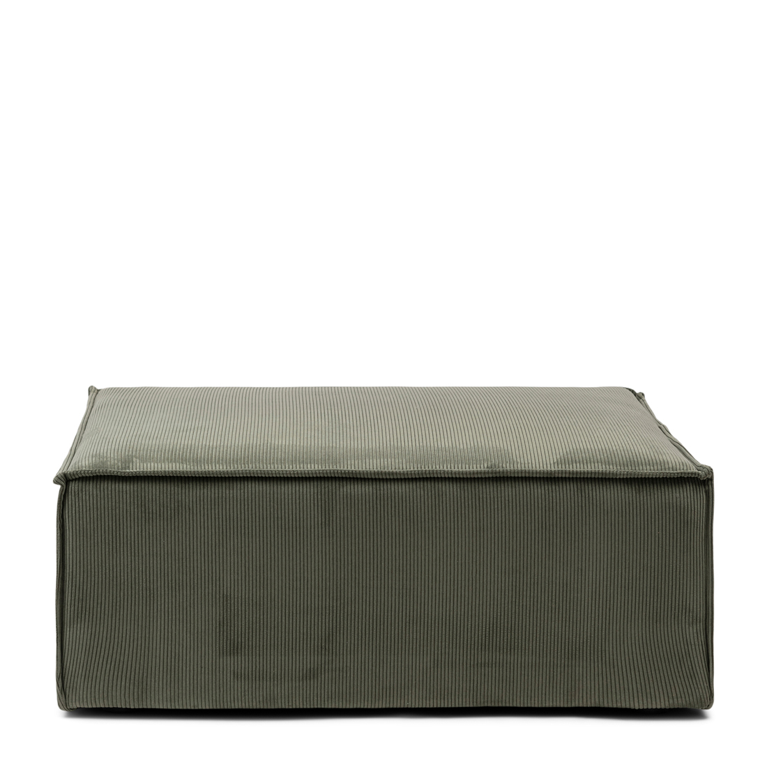 Rivièra Maison - The Jagger Footstool, english rib, moss green - Kleur: groen