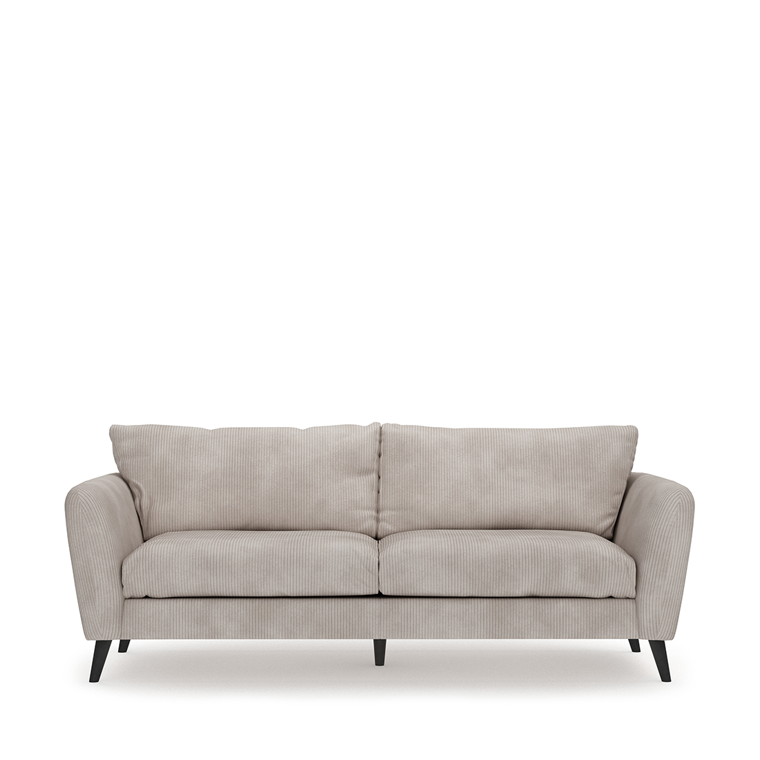 Rivièra Maison - Sophia Sofa 2,5 Seater, english rib, almond - Kleur: Almond / Amandel