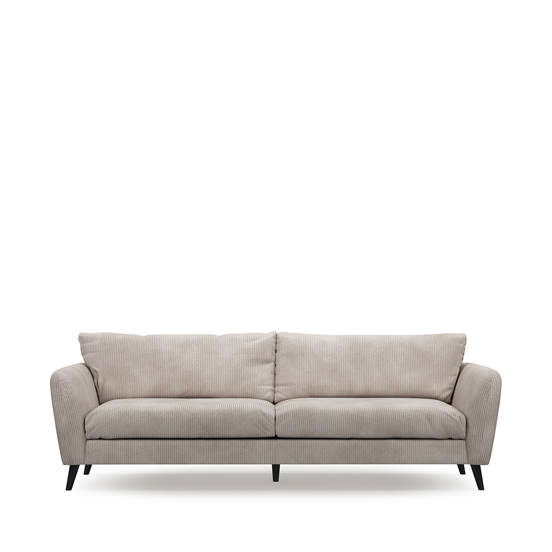 Rivièra Maison - Sophia Sofa 3,5 Seater, english rib, almond - Kleur: Almond / Amandel