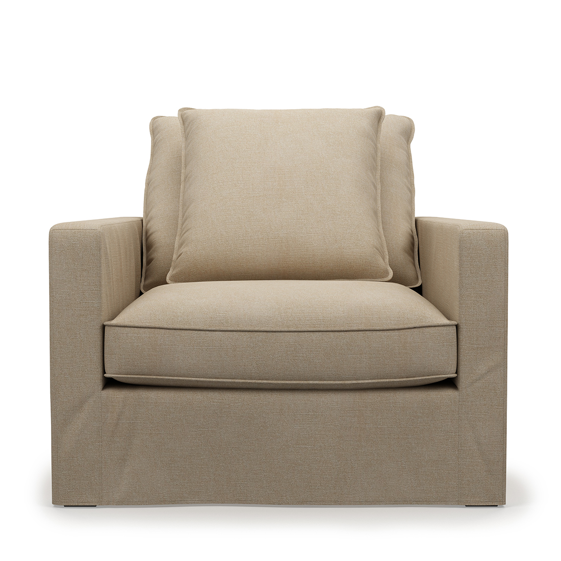 Lennox Armchair, washed cotton, natural