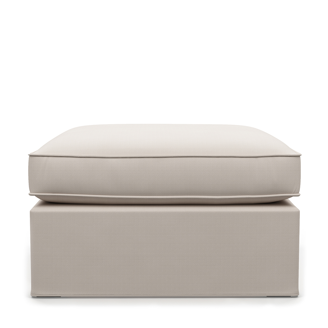 Rivièra Maison - Lennox Footstool, celtic weave, chelsea flax - Kleur: beige