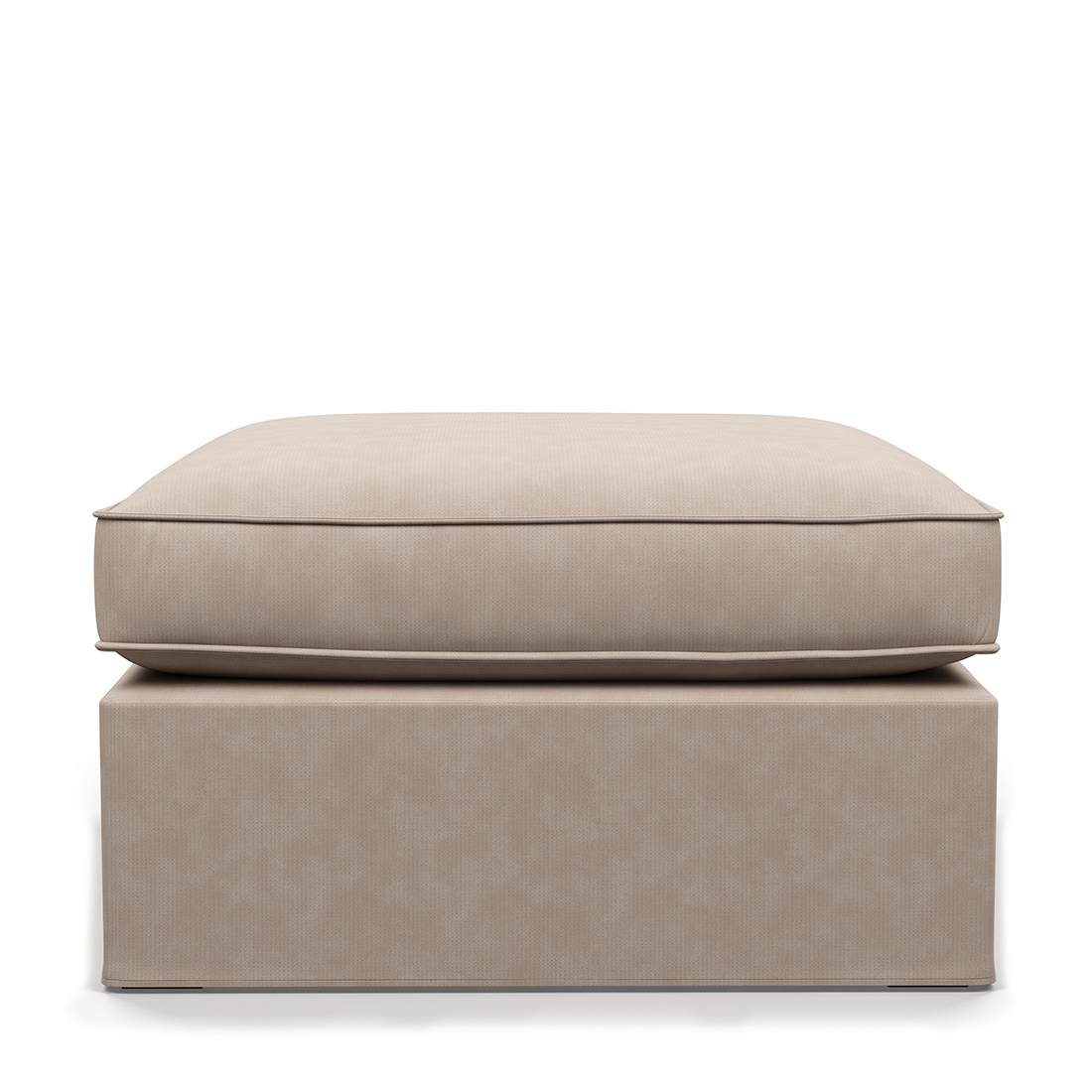 Rivièra Maison - Lennox Footstool, recycled weave, brompton beige - Kleur: beige