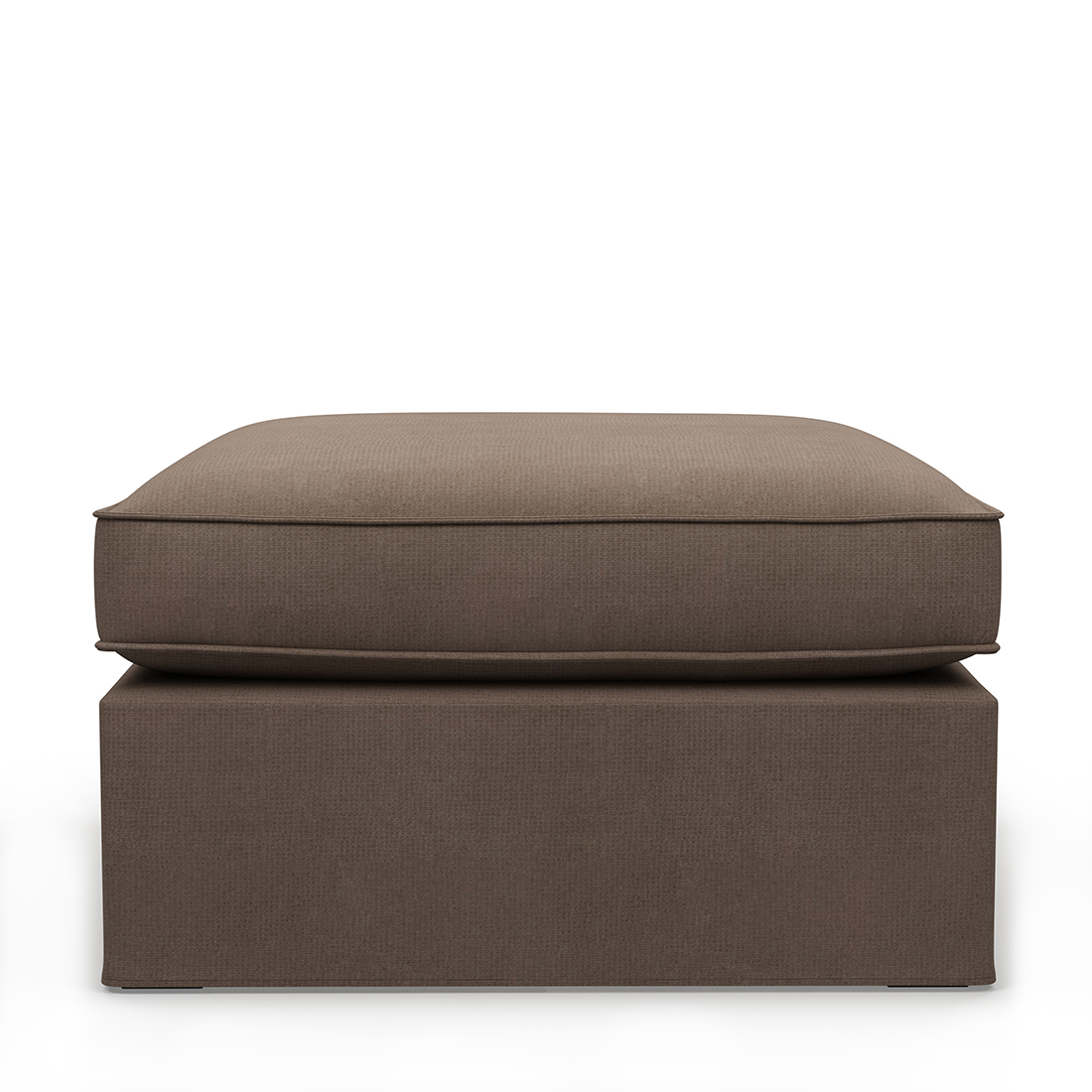 Rivièra Maison - Lennox Footstool, recycled weave, bottle brown - Kleur: Fles Bruin