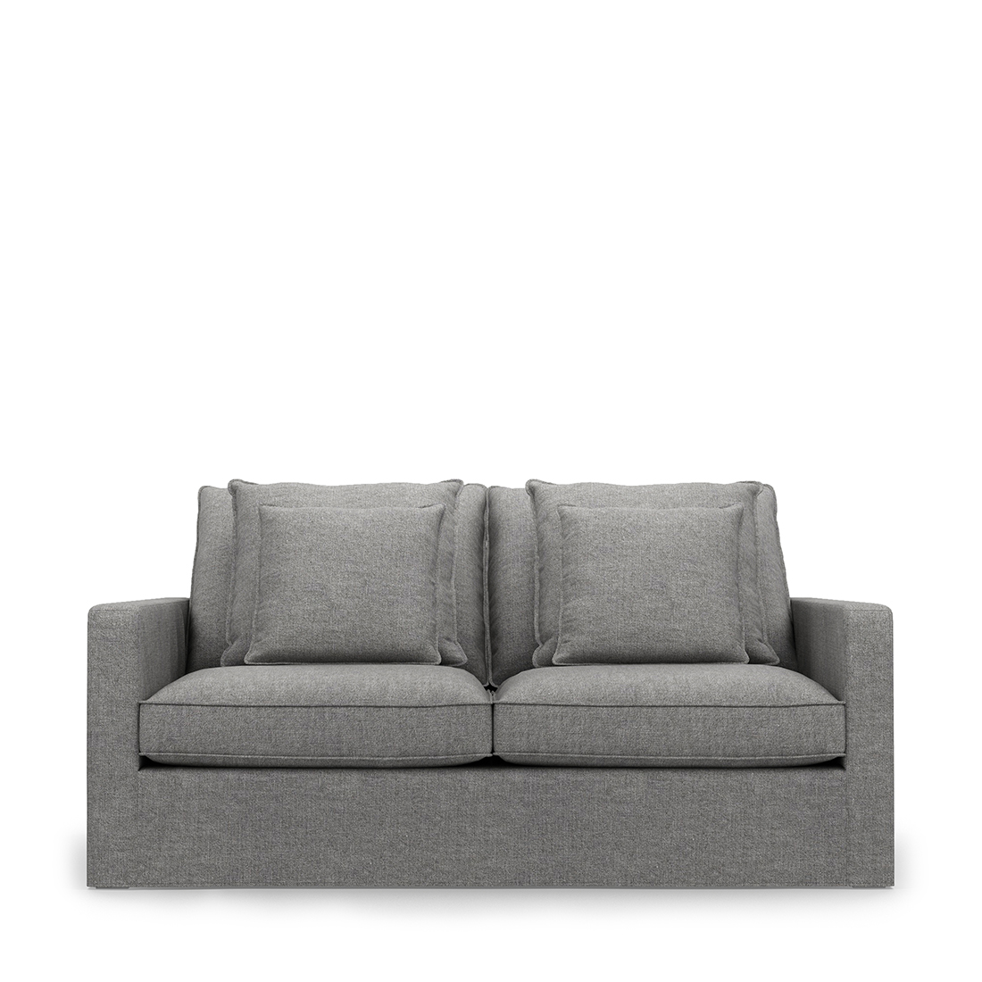 Rivièra Maison - Lennox Sofa 2,5 Seater, washed cotton, grey - Kleur: Grijs