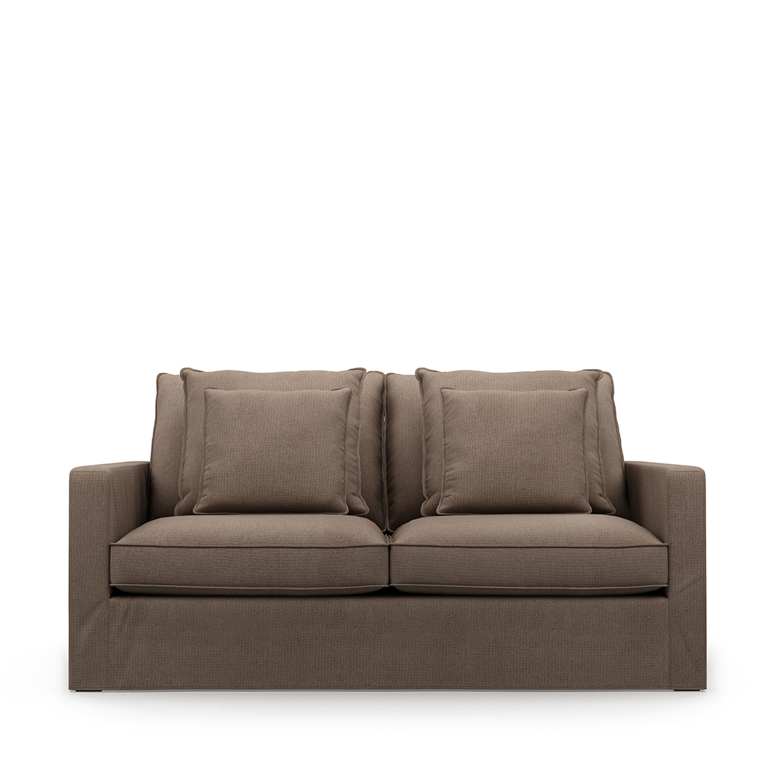 Rivièra Maison - Lennox Sofa 2,5 Seater, recycled weave, bottle brown - Kleur: Fles Bruin