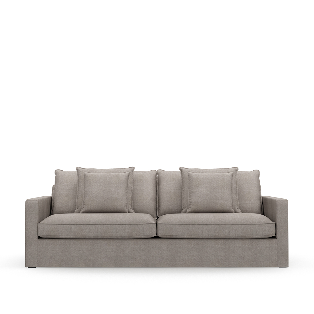 Rivièra Maison - Lennox Sofa 3,5 Seater, washed cotton, stone - Kleur: Steen