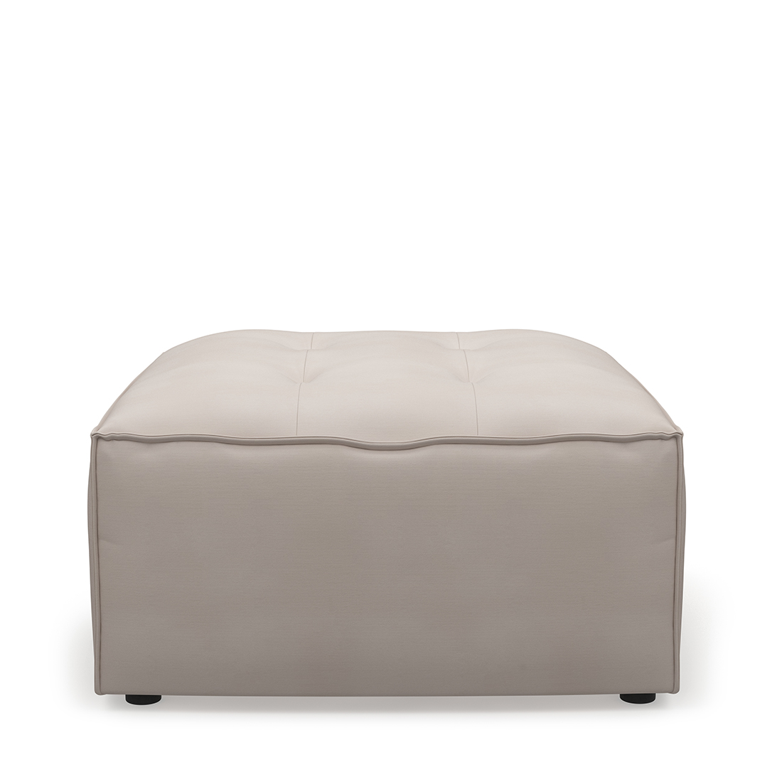 Bellagio Outdoor Footstool, sunbrella solid, stone