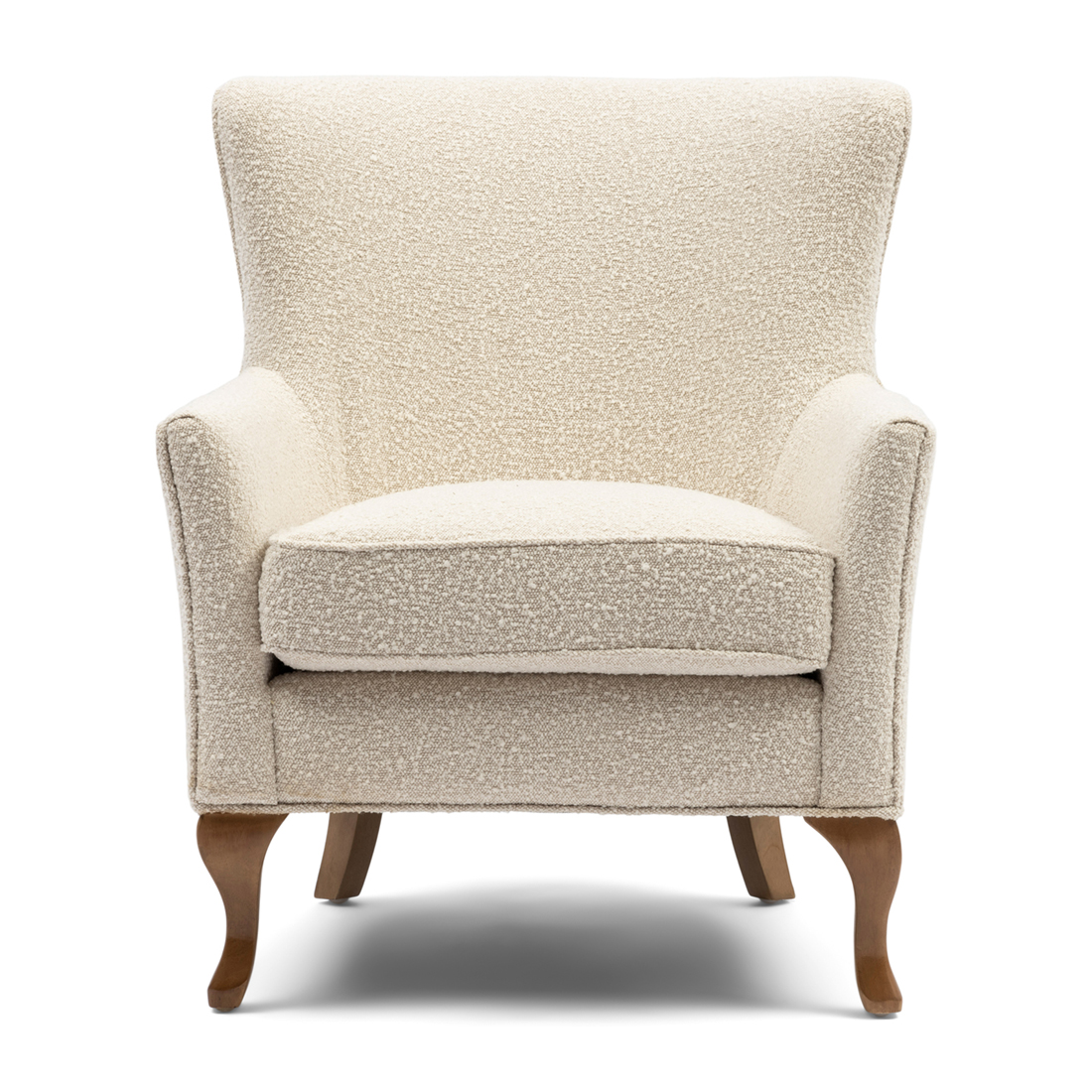 Riviera Maison Cavendish Armchair WhiSand FR - Polyester, Acryl, Rubberhout - Wit zand - 77.0x80.0x94.0 cm