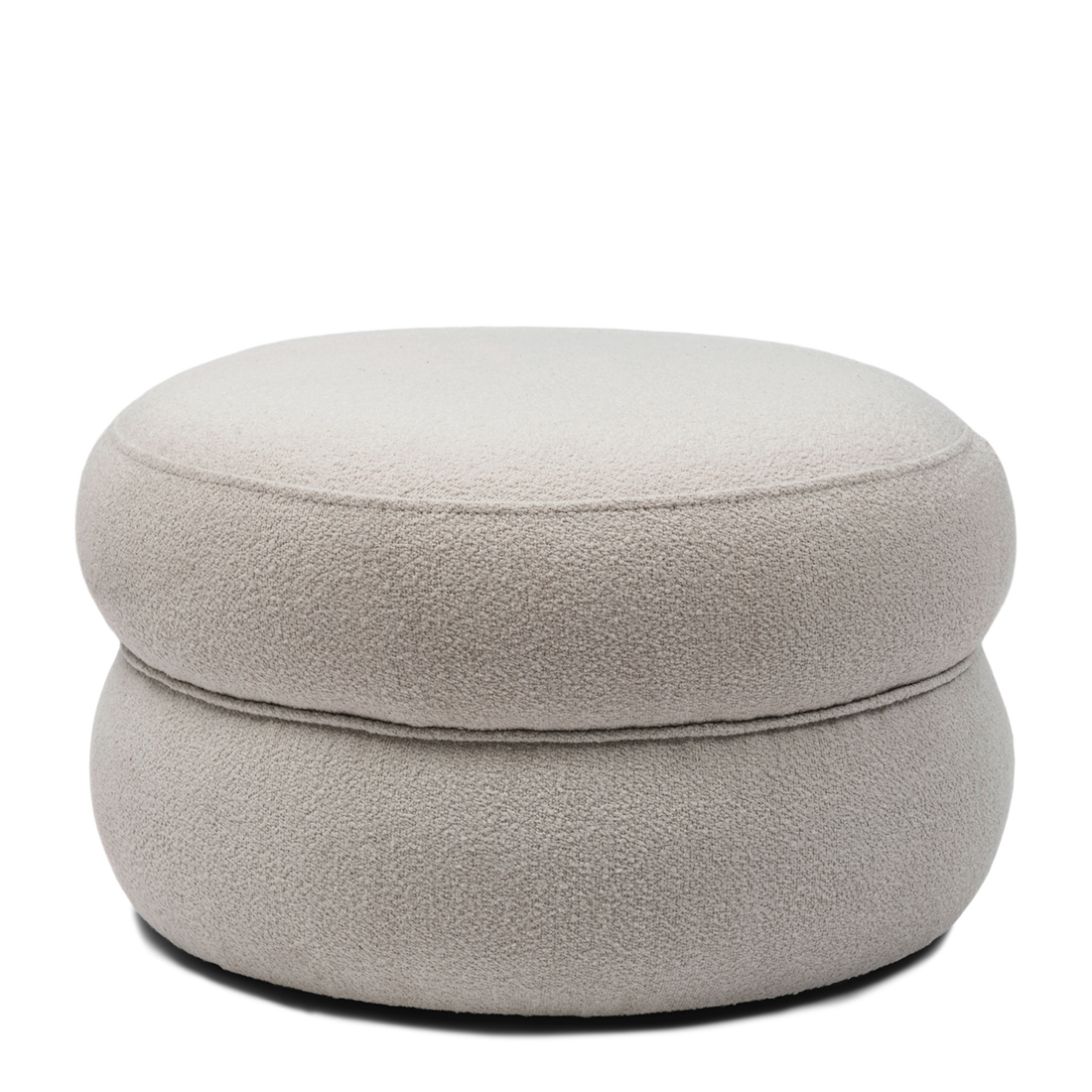 Riviera Maison San Remo Stool Dia 70cm, bouclé, natural grey