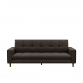 3,5 Seater Sofa Nelson, Dark Brown, French Weave