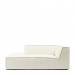 Modulaire Bank Chaise Longue Links The Jagger, Sparkling White, Copperfield Weave