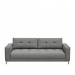 3,5 Seater Sofa Burnley, Grey, Washed Cotton