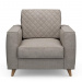 Armchair Kendall, Stone, Washed Cotton