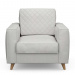 Armchair Kendall, Ash Grey, Washed Cotton