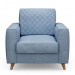 Armchair Kendall, Ice Blue, Washed Cotton