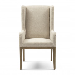 Dining Armchair Ascot, Glossy Flax, Chenille Jacquard