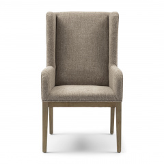Dining Armchair Ascot, Bright Taupe, Chenille Jacquard