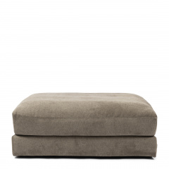 Footstool Vail, Warm Taupe, Chenille Jacquard Vogue
