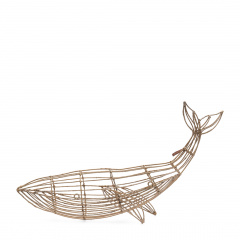 Wall Decoration Rustic Rattan Whale
