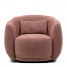 Swivel armchair Leonardo, Coral pink