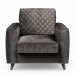 Fauteuil Kendall, Grimaldi Grey, Velvet