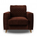 Kendall Armchair, velvet, chestnut