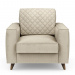 Kendall Armchair, velvet, pearl