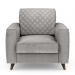Kendall Armchair, velvet, platinum