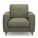 Kendall Armchair, oxford weave, forest green