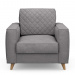 Kendall Armchair, oxford weave, steel grey