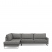 Chaise Longue Sofa Left West Houston, Classic Charcoal