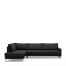 Chaise Longue Sofa Left West Houston, Basic Black