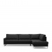 Chaise Longue Sofa Right West Houston, Basic Black
