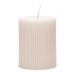 Pillar Candle Fine Rib, Whisper White, 7x9