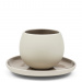 Cup and saucer Clement, Natural