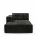 Brandon Chaise Longue Left, velvet, pine green