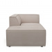 Bellagio Outdoor Chaise Longue Left, sunbrella solid, stone