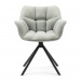 Swivel Dining Armchair Carnaby, Soft Green, Belgium Weave