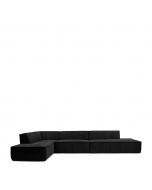 The Jagger Modular Corner Sofa Arm Left, celtic weave, caviar