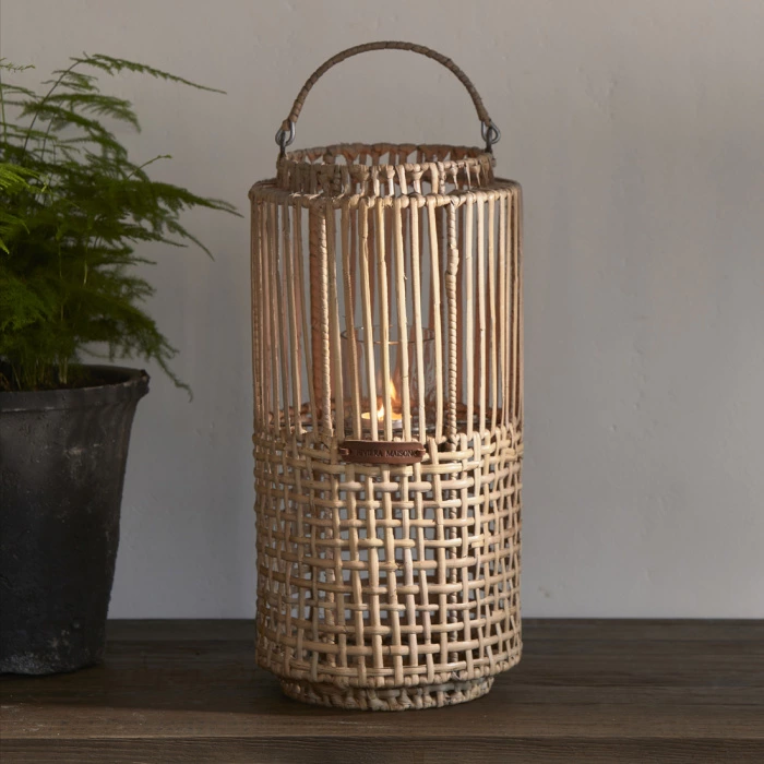 Tall rattan lantern sales