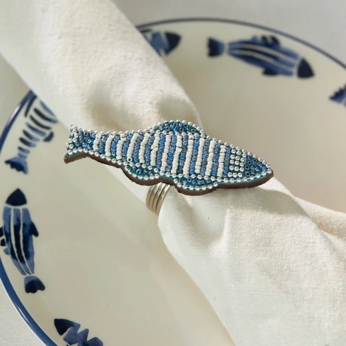 Pottery Barn Turquoise Napkin Rings Turquoise Handcrafted Napkin