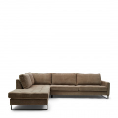 West Houston Corner Sofa Chaise Longue Left, celtic weave, melting silver