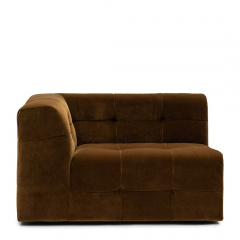 Modulares Sofa The Jones, Sofa-Endmodul Links, Golden Green